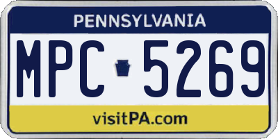 PA license plate MPC5269