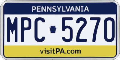 PA license plate MPC5270