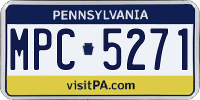 PA license plate MPC5271