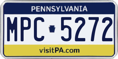 PA license plate MPC5272