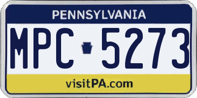 PA license plate MPC5273