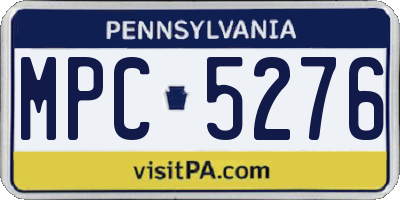 PA license plate MPC5276
