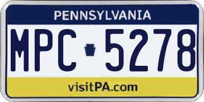 PA license plate MPC5278