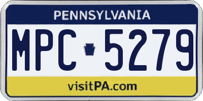 PA license plate MPC5279