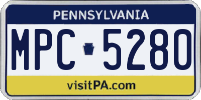 PA license plate MPC5280