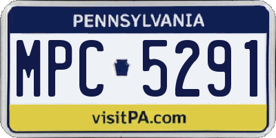 PA license plate MPC5291