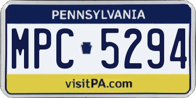 PA license plate MPC5294