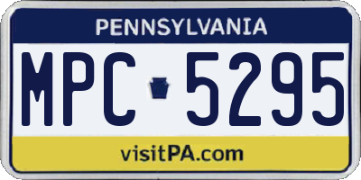PA license plate MPC5295