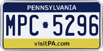 PA license plate MPC5296