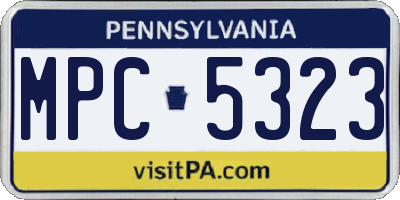 PA license plate MPC5323