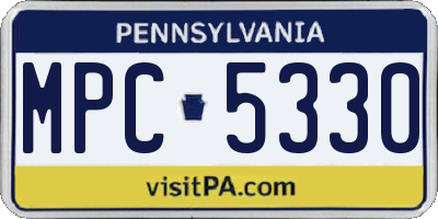 PA license plate MPC5330