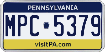 PA license plate MPC5379