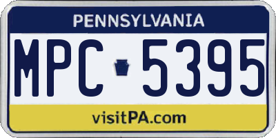 PA license plate MPC5395