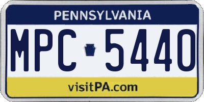 PA license plate MPC5440