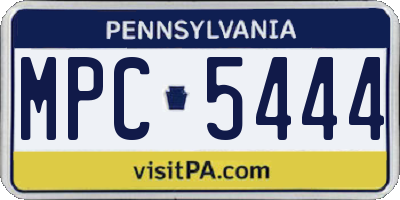 PA license plate MPC5444