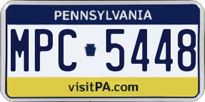 PA license plate MPC5448