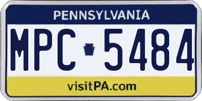PA license plate MPC5484