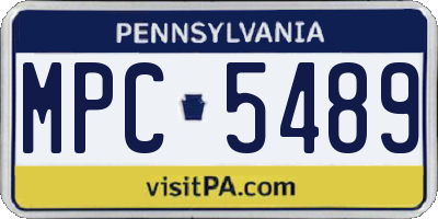 PA license plate MPC5489