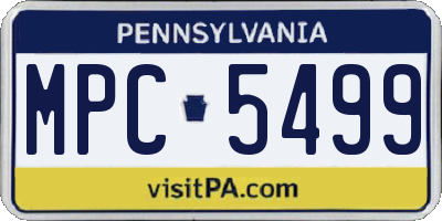 PA license plate MPC5499