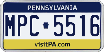 PA license plate MPC5516
