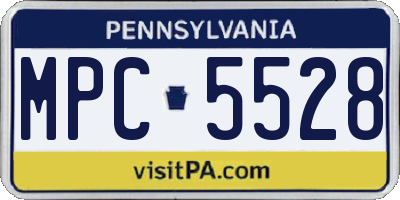 PA license plate MPC5528