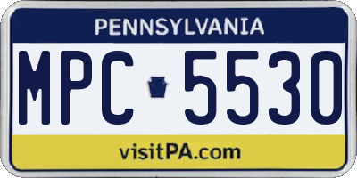 PA license plate MPC5530