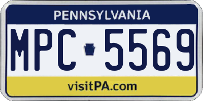 PA license plate MPC5569
