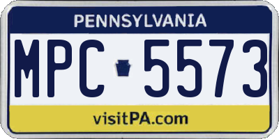 PA license plate MPC5573