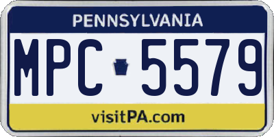 PA license plate MPC5579
