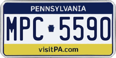 PA license plate MPC5590