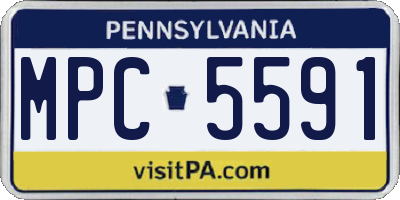 PA license plate MPC5591