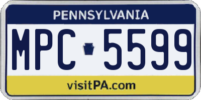 PA license plate MPC5599