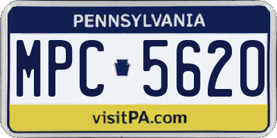 PA license plate MPC5620