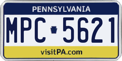 PA license plate MPC5621