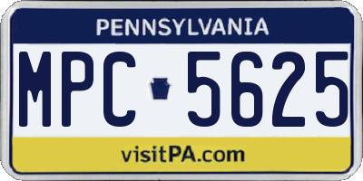 PA license plate MPC5625