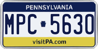 PA license plate MPC5630
