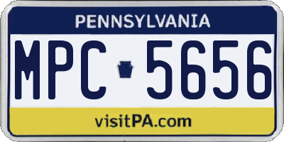 PA license plate MPC5656