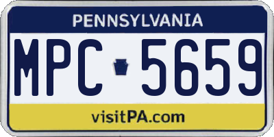 PA license plate MPC5659