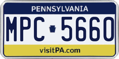 PA license plate MPC5660