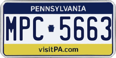 PA license plate MPC5663