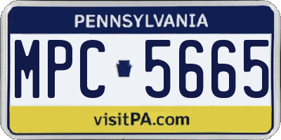 PA license plate MPC5665