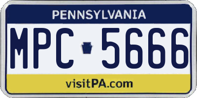 PA license plate MPC5666