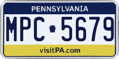 PA license plate MPC5679