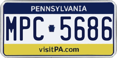 PA license plate MPC5686