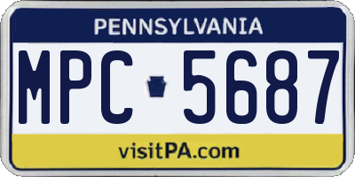 PA license plate MPC5687