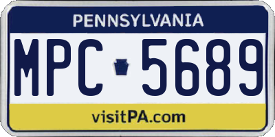 PA license plate MPC5689