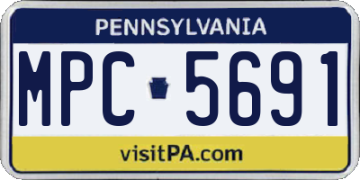 PA license plate MPC5691