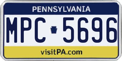 PA license plate MPC5696