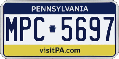 PA license plate MPC5697