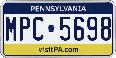 PA license plate MPC5698